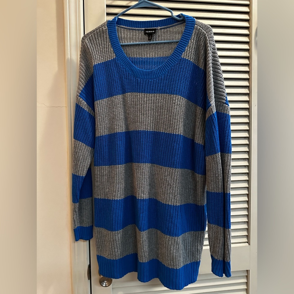 Blue and Grey Torrid Sweater